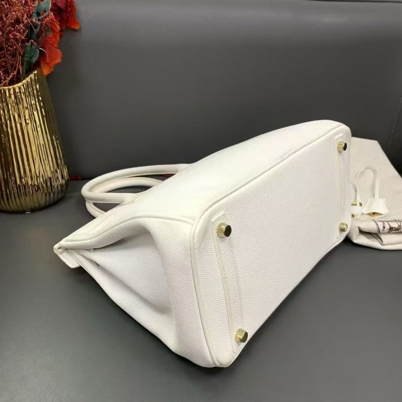Hermes愛馬仕Birkin30 白雪公主，Epsom皮 金扣 n刻-5