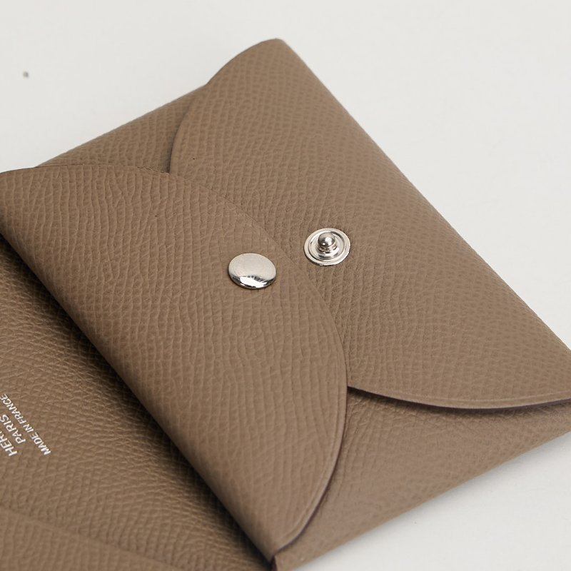 Hermès calvi duo卡包/大象灰-9