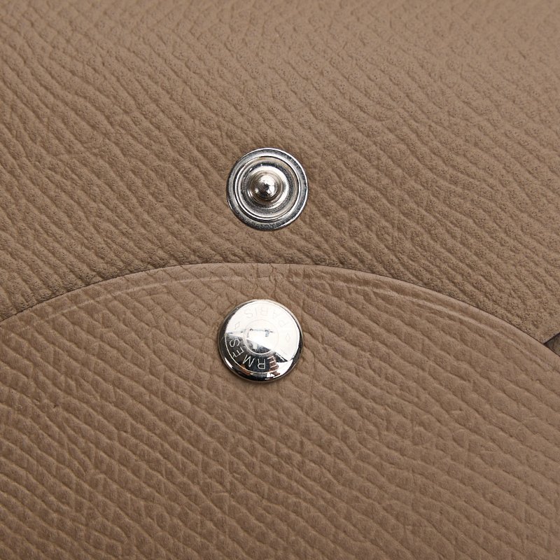 Hermès calvi duo卡包/大象灰-11