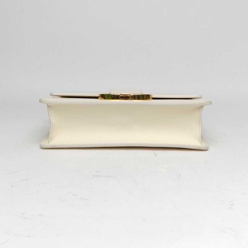 DIOR 30Montaigne蒙田皮肩帶大號米白色牛皮金扣-3