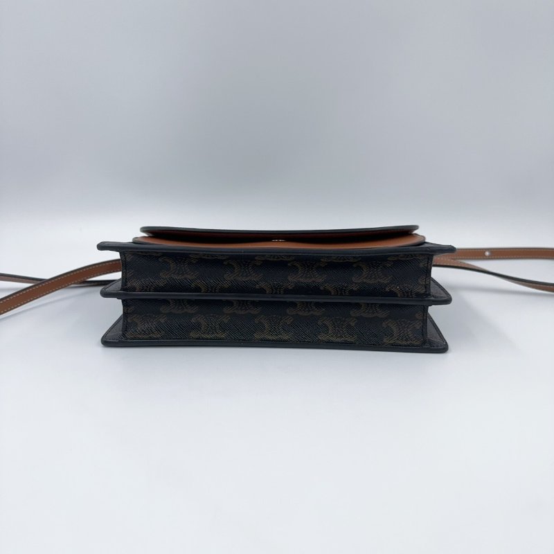 Celine原花凱旋門雙蓋woc斜背包-7