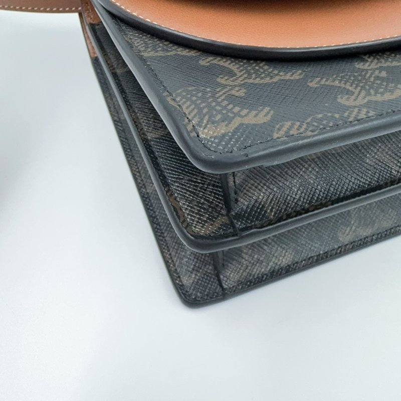 Celine原花凱旋門雙蓋woc斜背包-13