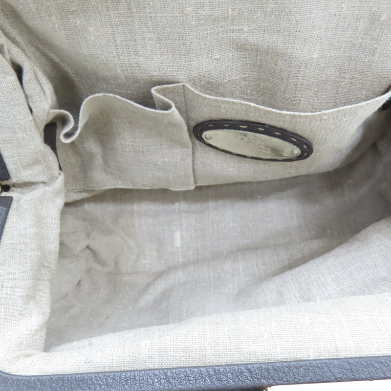 棕色 Selleria 牛皮 手提包【FENDI 芬迪】 8BN218-7