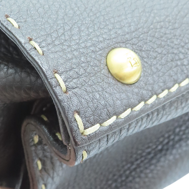 棕色 Selleria 牛皮 手提包【FENDI 芬迪】 8BN218-14