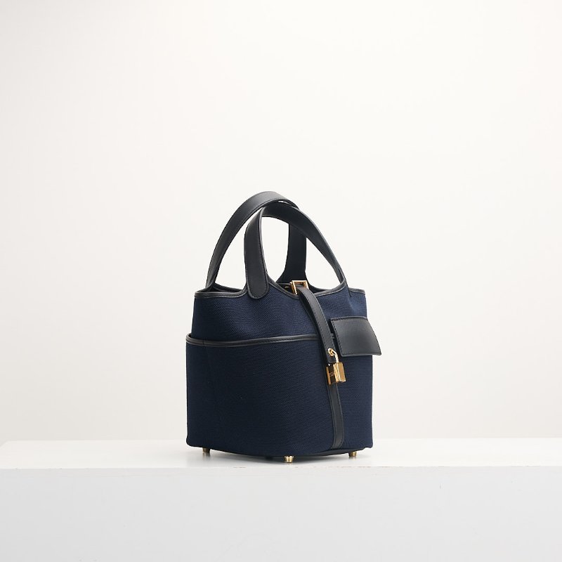 Hermès cargo picotin 18海軍藍拼黑-1