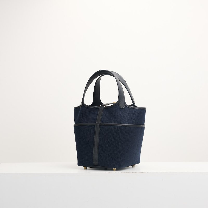 Hermès cargo picotin 18海軍藍拼黑-2