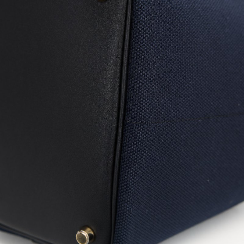 Hermès cargo picotin 18海軍藍拼黑-7