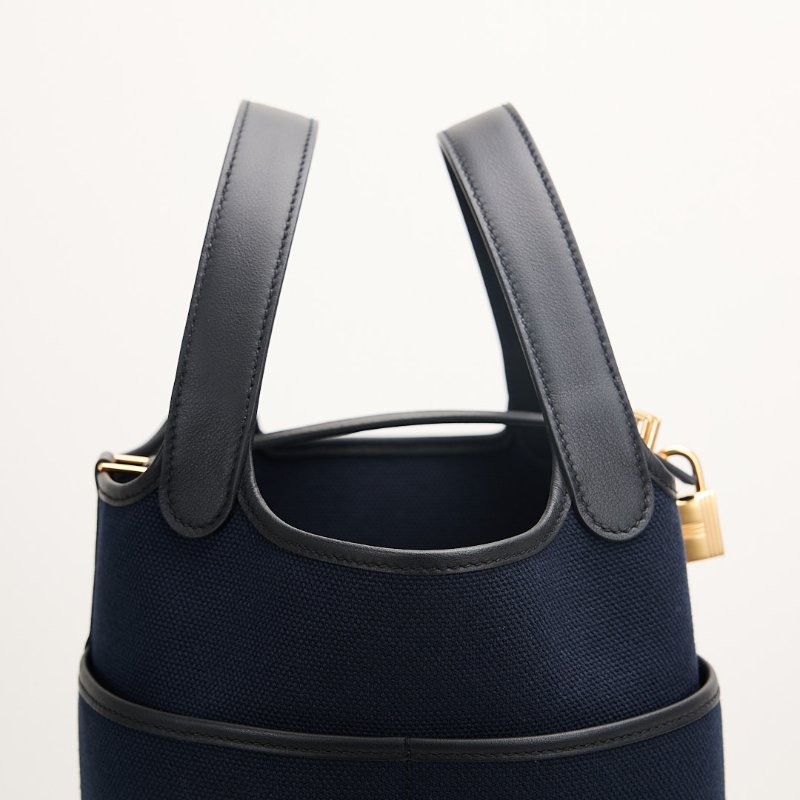 Hermès cargo picotin 18海軍藍拼黑-8