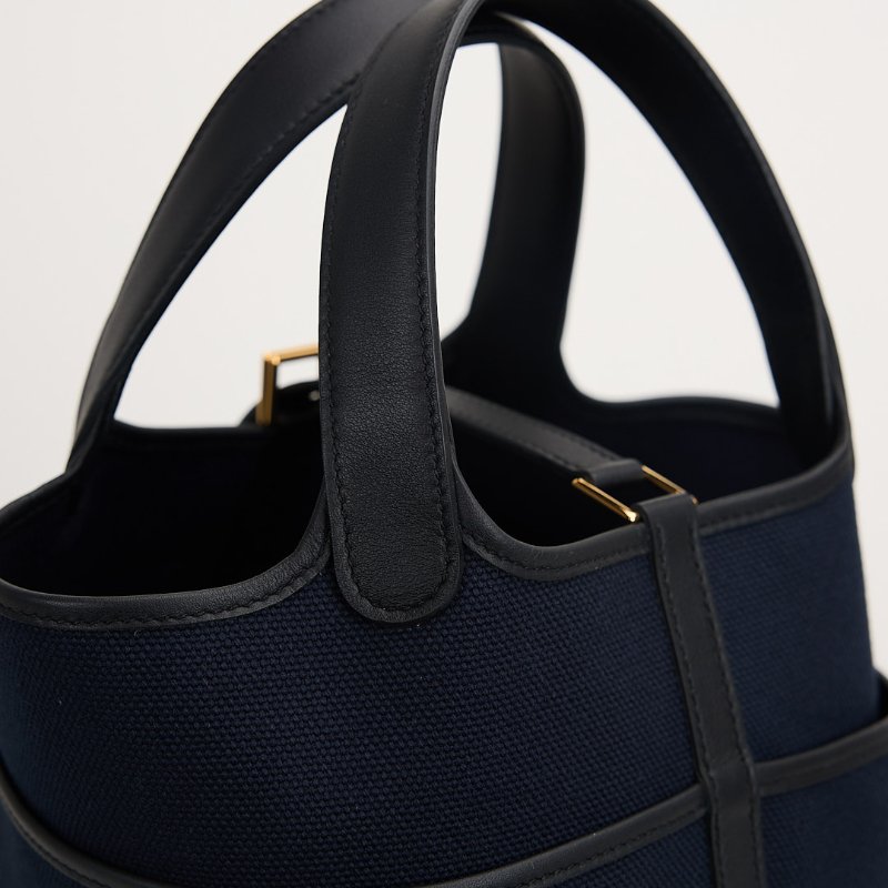 Hermès cargo picotin 18海軍藍拼黑-9