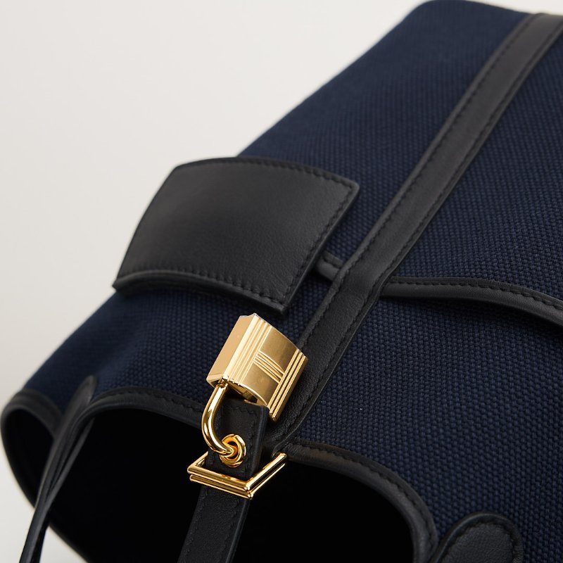 Hermès cargo picotin 18海軍藍拼黑-11