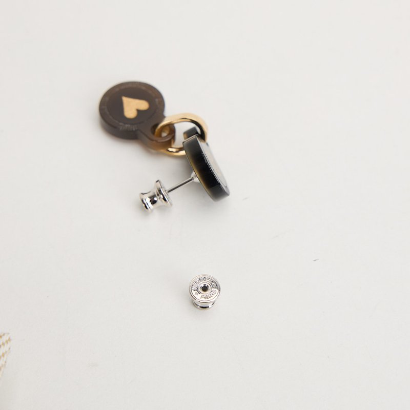 Hermès 水牛角撲克符號耳環-9