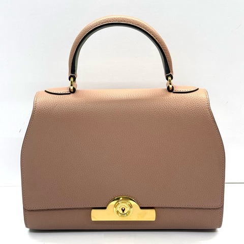 MOYNAT 藕粉色牛皮手提斜背2WAYS包 REJANE（有燙印字母）