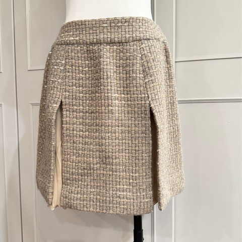 《新歡舊愛》近新CHANEL香奈兒毛呢亮片可愛短裙40/M