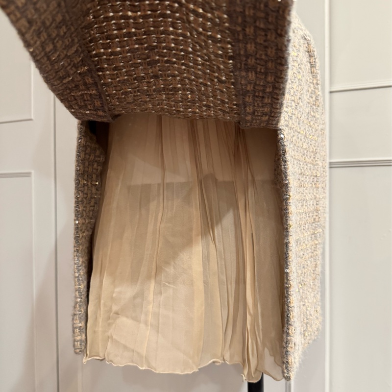 《新歡舊愛》近新CHANEL香奈兒毛呢亮片可愛短裙40/M-2