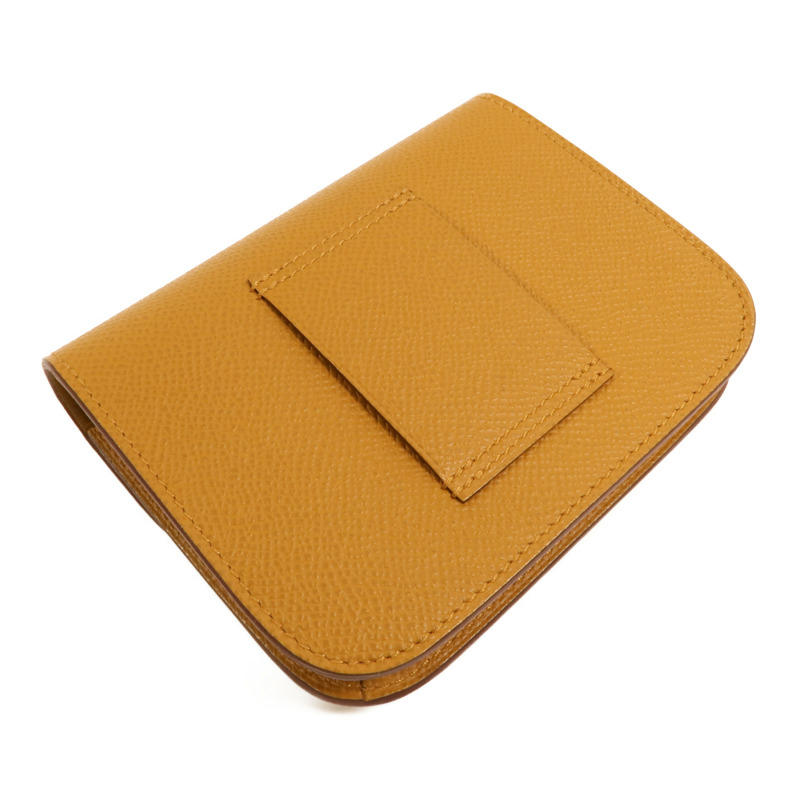 HERMES Epsom皮革Constance Slim Wallet銀扣錢包Chai-4