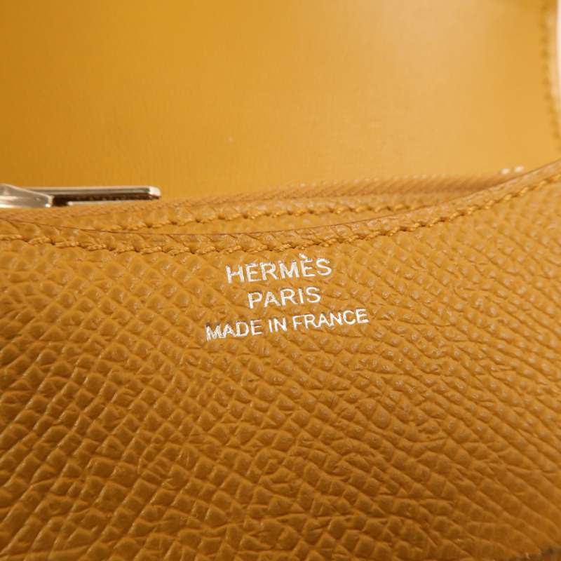 HERMES Epsom皮革Constance Slim Wallet銀扣錢包Chai-7