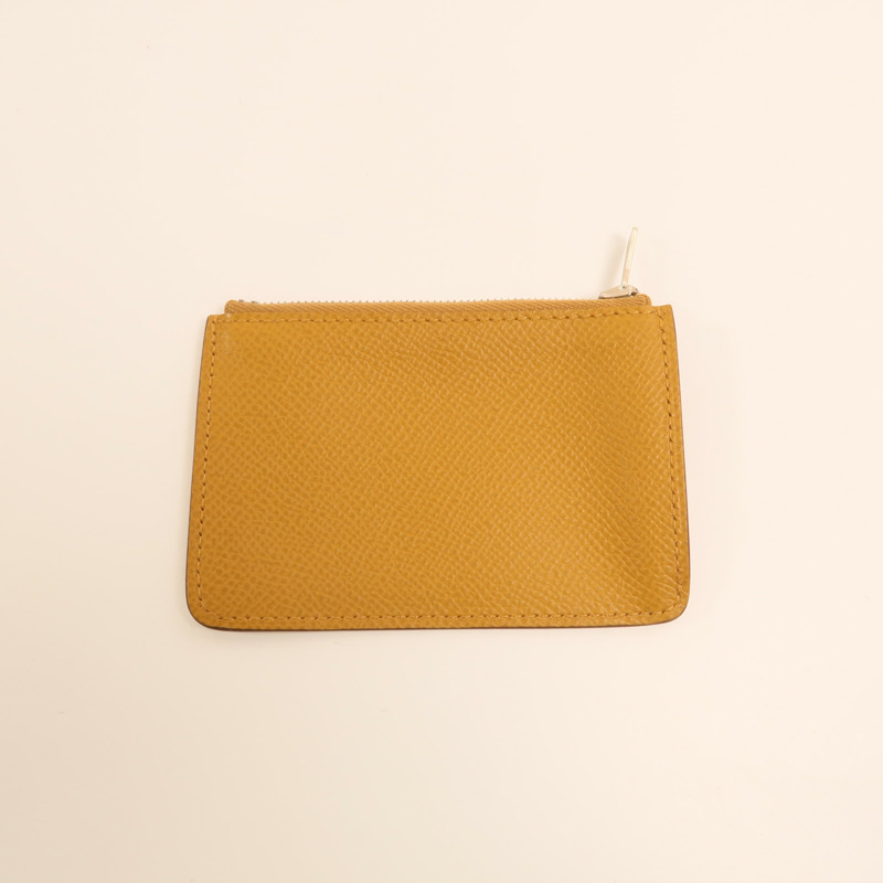 HERMES Epsom皮革Constance Slim Wallet銀扣錢包Chai-10