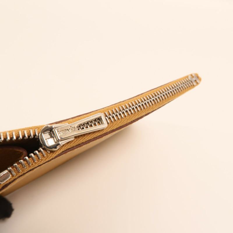 HERMES Epsom皮革Constance Slim Wallet銀扣錢包Chai-11