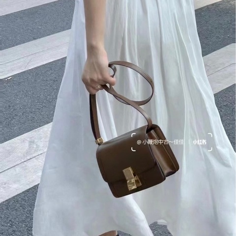 「M.Y精品」 Ce_line box 豆腐包 小號 classic 焦糖色