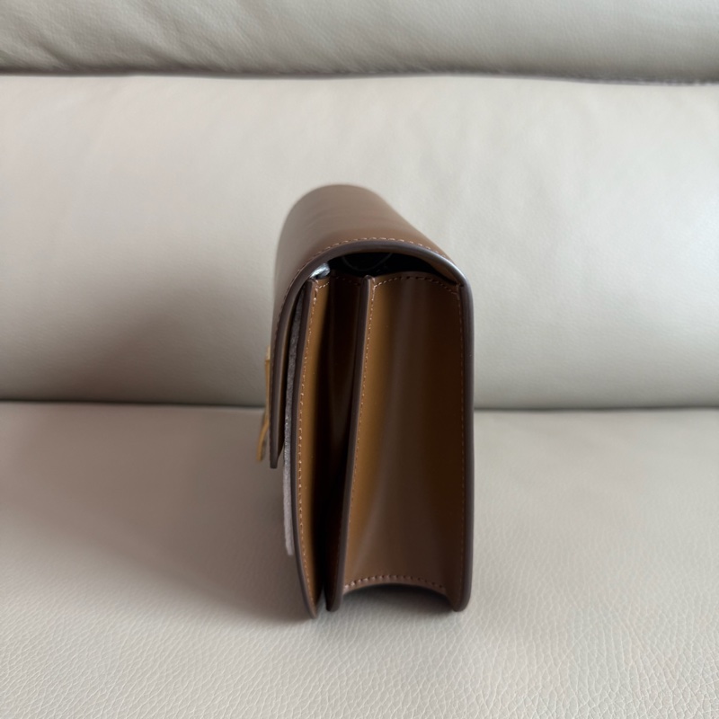 「M.Y精品」 Ce_line box 豆腐包 小號 classic 焦糖色-6