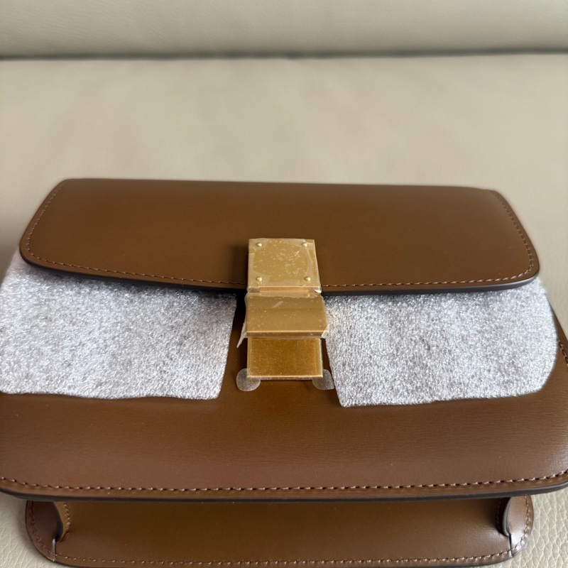 「M.Y精品」 Ce_line box 豆腐包 小號 classic 焦糖色-17