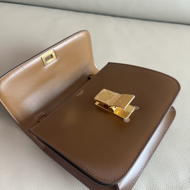 「M.Y精品」 Ce_line box 豆腐包 小號 classic 焦糖色-18