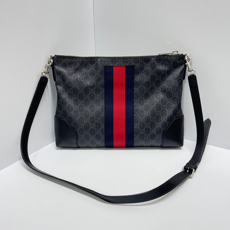 【極新🎁】 GUCCI 專櫃新款 黑老花 斜背包（專櫃83,000）-0