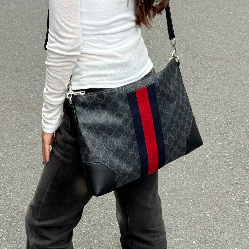 【極新🎁】 GUCCI 專櫃新款 黑老花 斜背包（專櫃83,000）-11