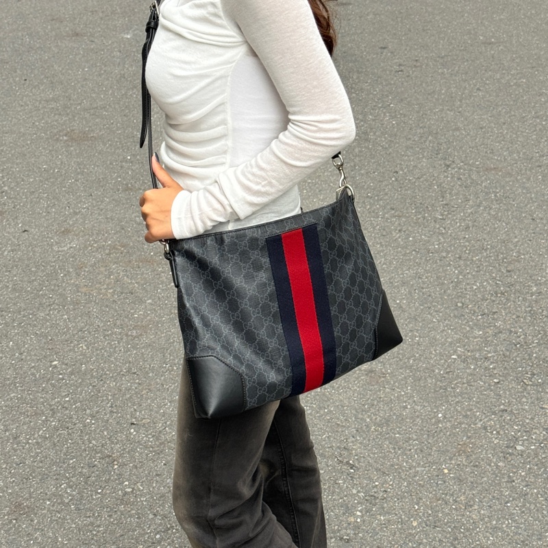 【極新🎁】 GUCCI 專櫃新款 黑老花 斜背包（專櫃83,000）-12