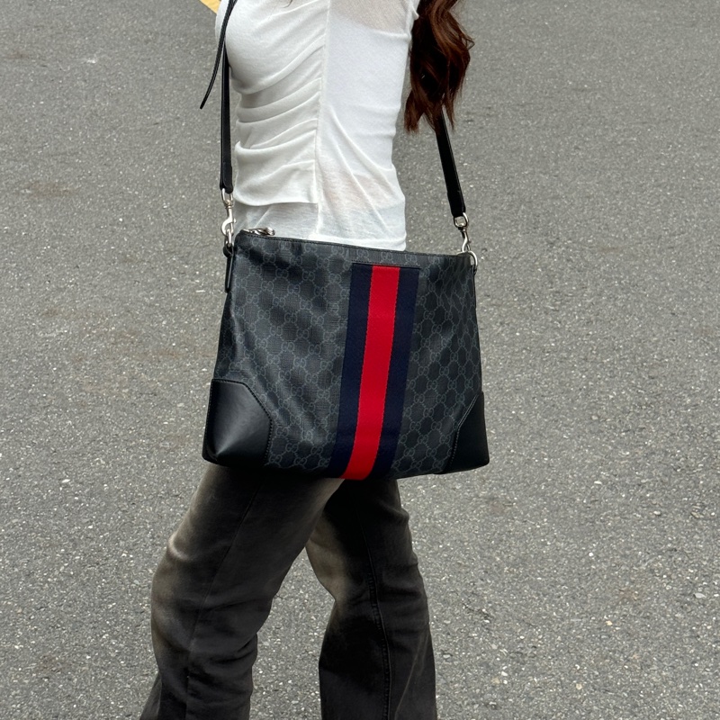 【極新🎁】 GUCCI 專櫃新款 黑老花 斜背包（專櫃83,000）-13