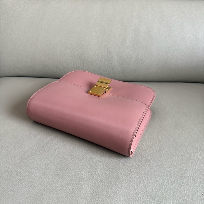 「M.Y精品」 Ce_line box 中號 豆腐包 classic 古典玫瑰粉-13