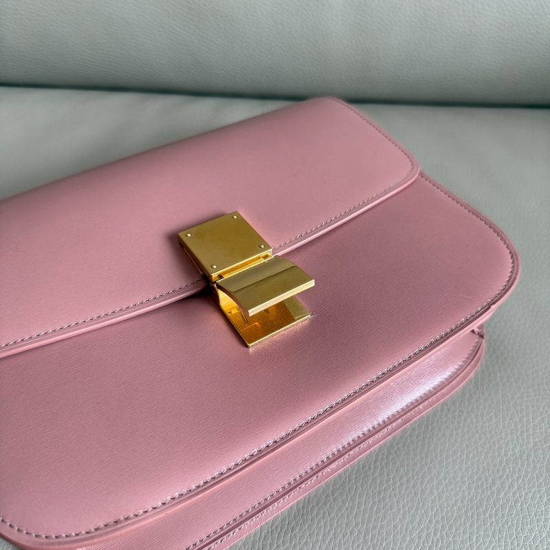 「M.Y精品」 Ce_line box 中號 豆腐包 classic 古典玫瑰粉-15