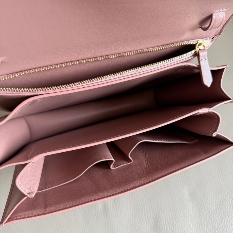 「M.Y精品」 Ce_line box 中號 豆腐包 classic 古典玫瑰粉-21