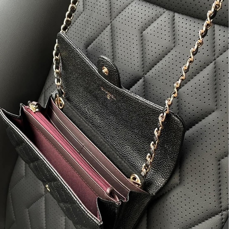 「M.Y精品」 Chanel 小香 荔枝牛皮 掀蓋長夾-3