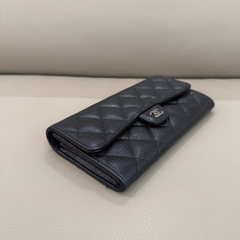 「M.Y精品」 Chanel 小香 荔枝牛皮 掀蓋長夾-10