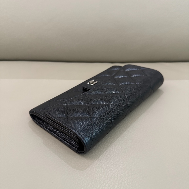 「M.Y精品」 Chanel 小香 荔枝牛皮 掀蓋長夾-12