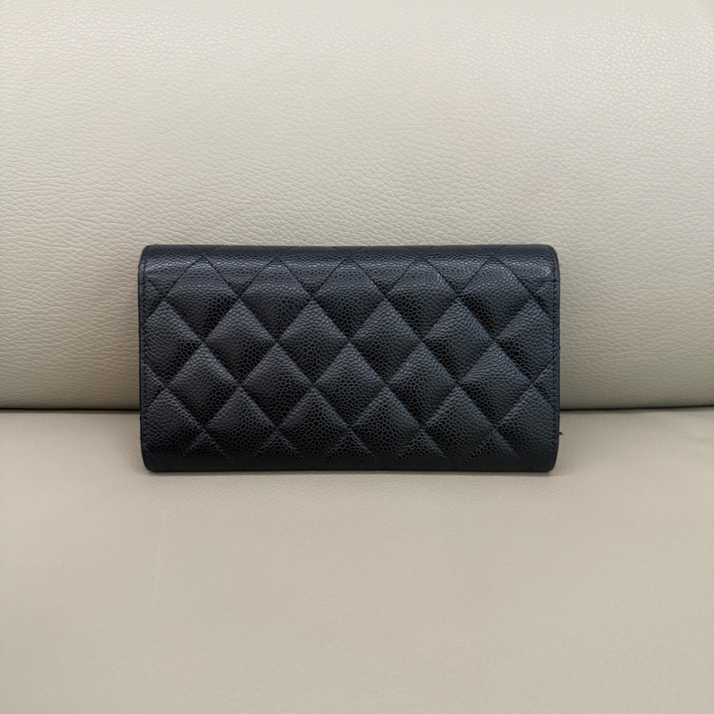「M.Y精品」 Chanel 小香 荔枝牛皮 掀蓋長夾-15