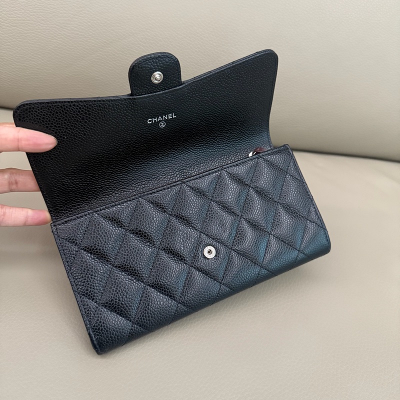 「M.Y精品」 Chanel 小香 荔枝牛皮 掀蓋長夾-16