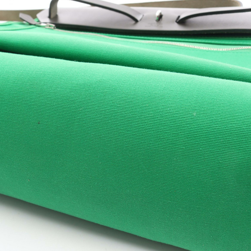 愛馬仕 Herbag Zip PM 單肩手提包,帆布皮革,黑色竹節紋飾,SHW 二手-8