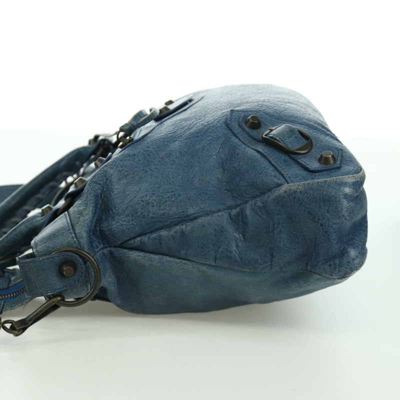 【日本直送】BALENCIAGA The Town 手提包 皮革 2way 藍色 240579 Auth am11151V-4