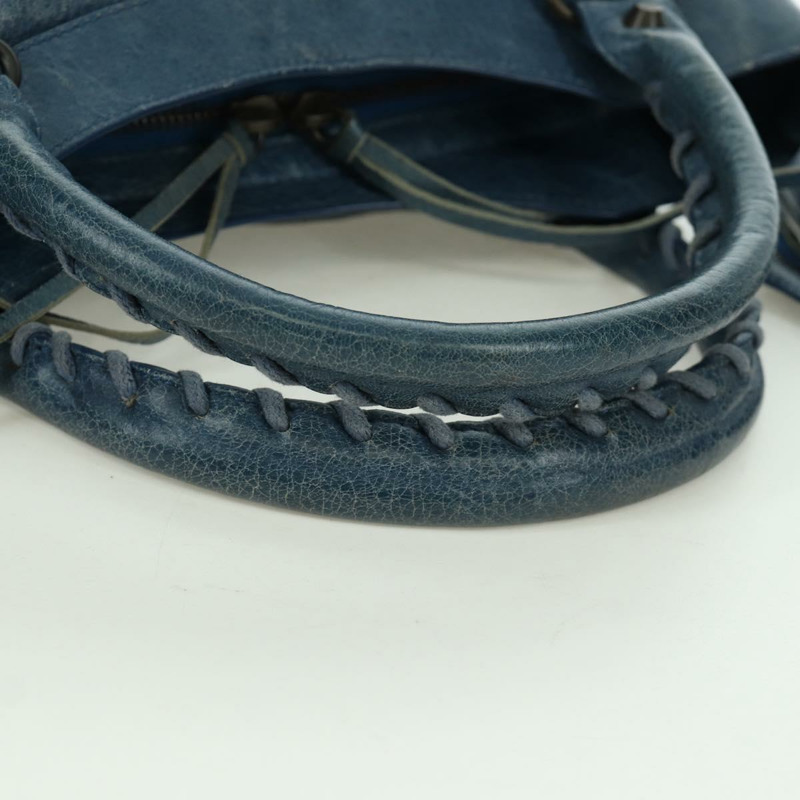 【日本直送】BALENCIAGA The Town 手提包 皮革 2way 藍色 240579 Auth am11151V-8