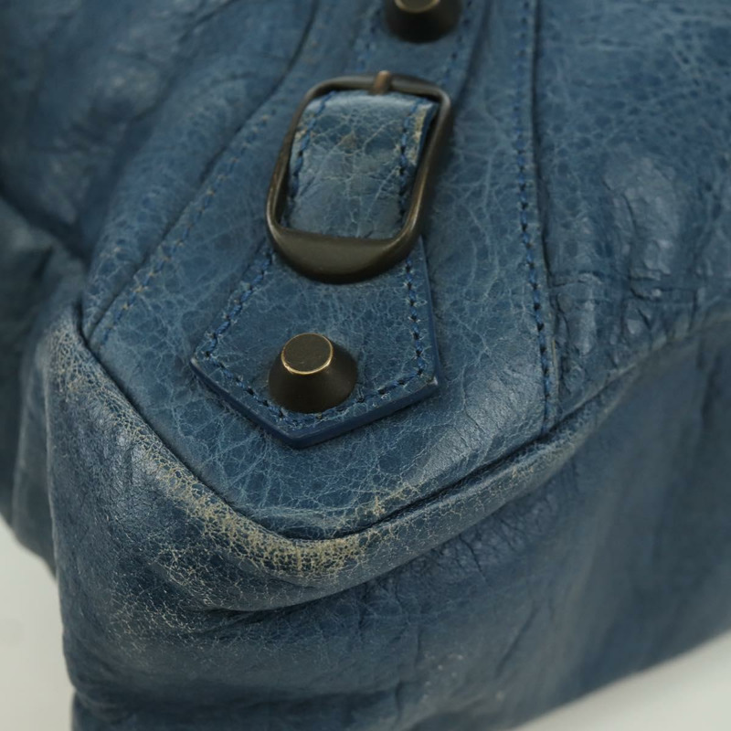 【日本直送】BALENCIAGA The Town 手提包 皮革 2way 藍色 240579 Auth am11151V-15