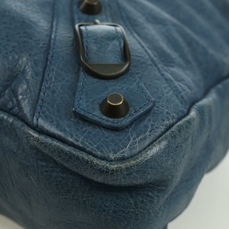 【日本直送】BALENCIAGA The Town 手提包 皮革 2way 藍色 240579 Auth am11151V-16