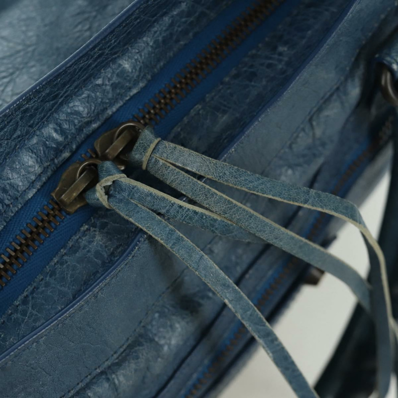 【日本直送】BALENCIAGA The Town 手提包 皮革 2way 藍色 240579 Auth am11151V-19