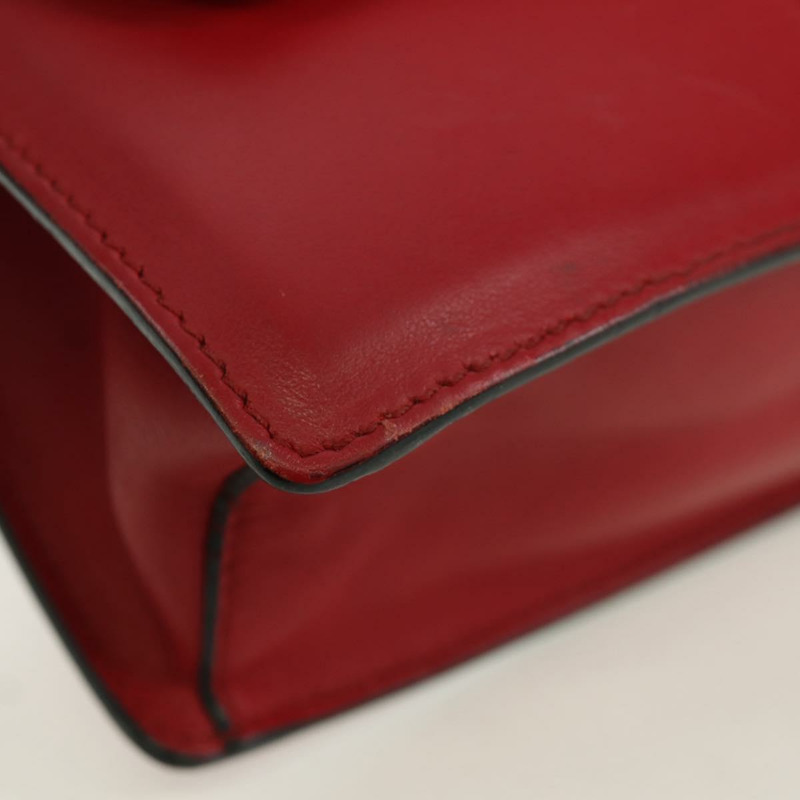 【日本直送】PRADA Electra鉚釘鏈條單肩包，皮革材質，紅色銀色，正品 am11175V-8