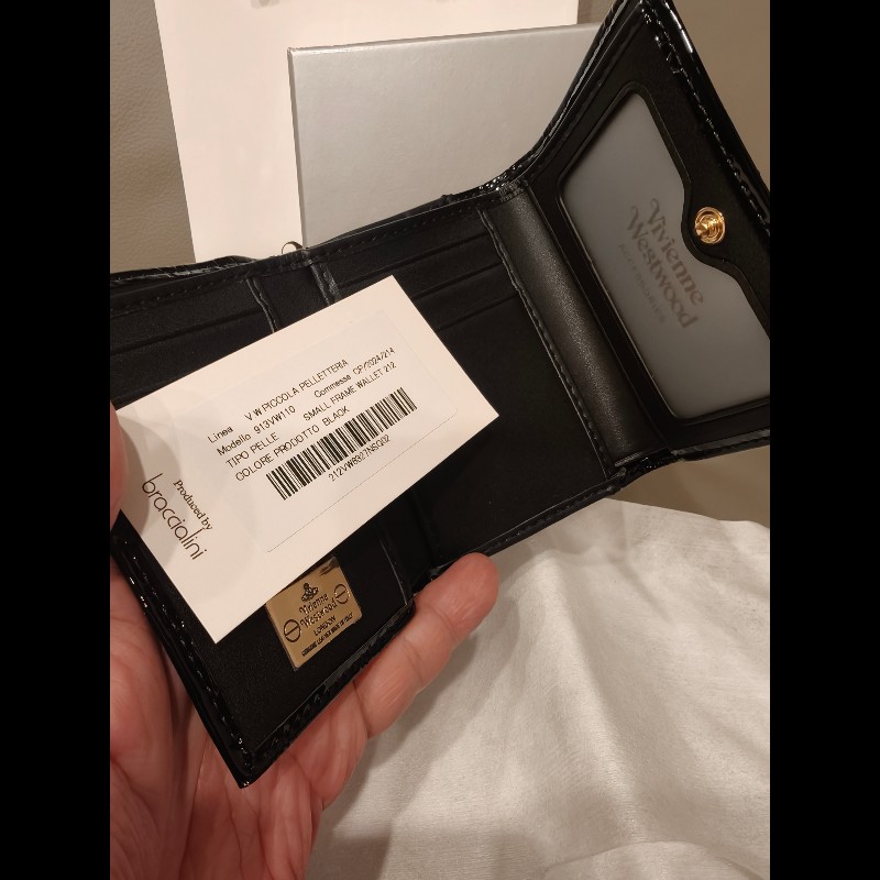 全新國外帶回未使用 Vivienne Westwood 迷你皮夾,黑色-4