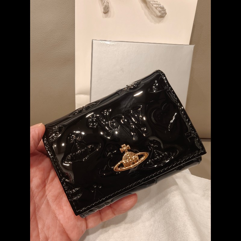 全新國外帶回未使用 Vivienne Westwood 迷你皮夾,黑色-5