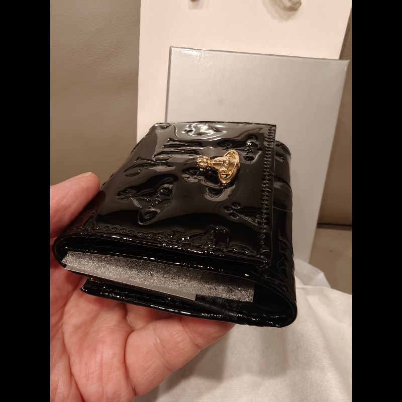 全新國外帶回未使用 Vivienne Westwood 迷你皮夾,黑色-6