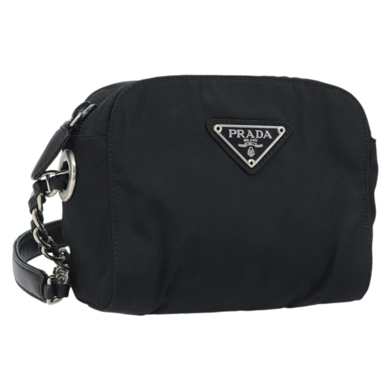 【日本直送】PRADA 尼龍黑色金色鏈條單肩包 正品 SW2325A-0