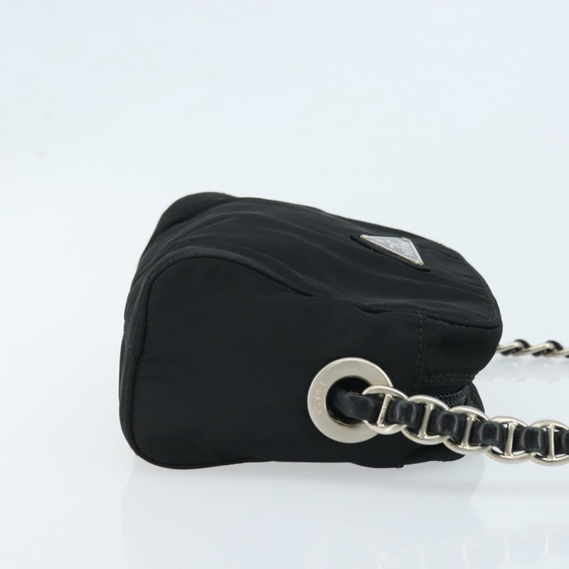 【日本直送】PRADA 尼龍黑色金色鏈條單肩包 正品 SW2325A-2
